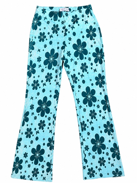Urban Outfitters Pants - Urban Outfitters Y2K Inspired Floral Flare Pants Aqua Blue Green Size S